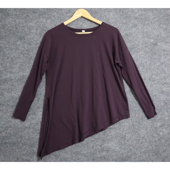 lululemon athletica Tops - Lululemon‎ Shirt Women 8 Maroon Purple To The Point Long Sleeve Athleisure Train